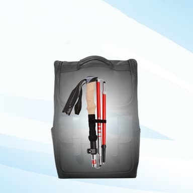 Ultralätt hopfällbar gångstav - 5-sektioner 33-125 cm Svart
