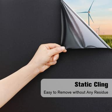 Självhäftande fönsterfilm mörkläggningsfolie Svart 200x44,5 cm