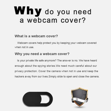 Webbkamera skydd - Webcam Cover Slider - svart