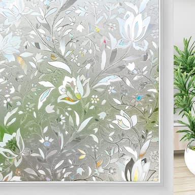 Frostad fönsterfilm för insynsskydd Flerfärgad 100x45 cm