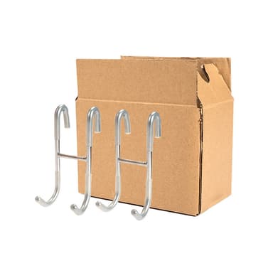 Dubbla S-krokar för duschvägg 2-pack Silver