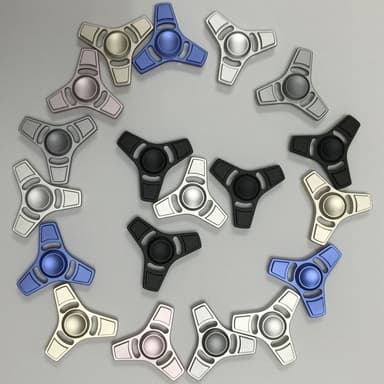 Fidget Spinner Star Grå Aluminium