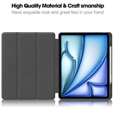Till iPad Air 13 (2024) Slim fit tri-fold fodral Pennfack - Grön