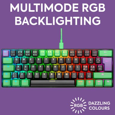NOS C-450 Mini PRO RGB gaming tangentbord (riddle)