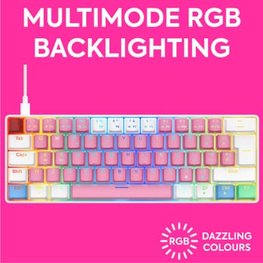 NOS C-450 Mini PRO RGB gaming tangentbord (cotton candy)