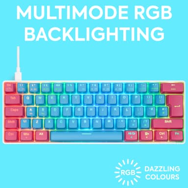 NOS C-450 Mini PRO RGB gaming tangentbord (lollipop)