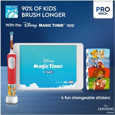 Oral-B Vitality Pro Kids Lion King eltandborste 297257 (röd)