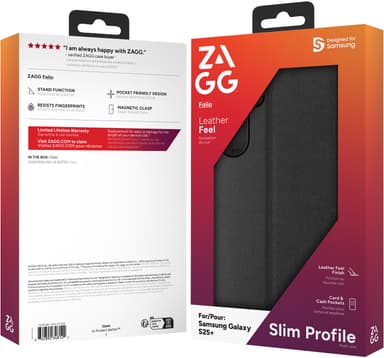 Zagg Samsung Galaxy S25+ plånboksfodral (svart)