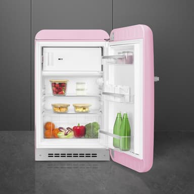 Smeg 50's Style Kylskåp med frysfack FAB10RPK6 (rosa)
