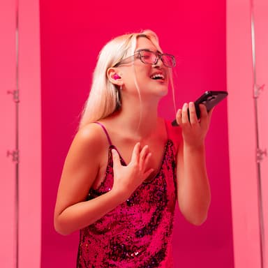 JLab Go Pop ANC true wireless in-ear hörlurar (fuschia)