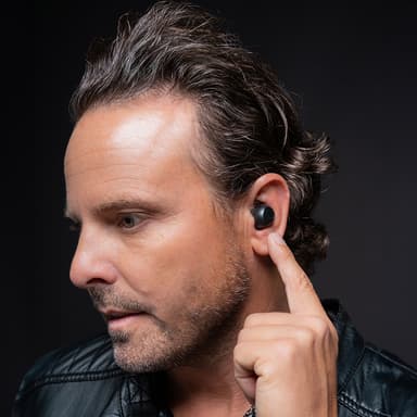 JLab Go Pop ANC true wireless in-ear hörlurar (svart)