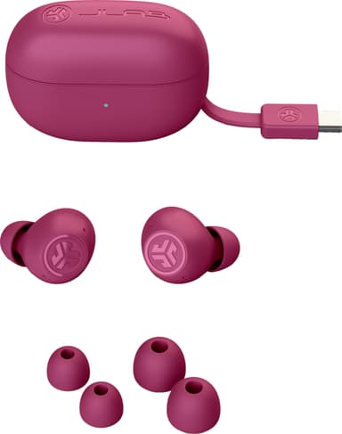 JLab Go Pop ANC true wireless in-ear hörlurar (fuschia)