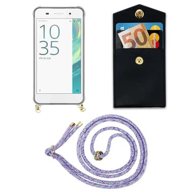 Sony Xperia E5 Skal Fodral Kedja (Lila)