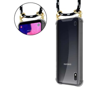 Samsung Galaxy A10 / M10 Skal Fodral Kedja (Svart)