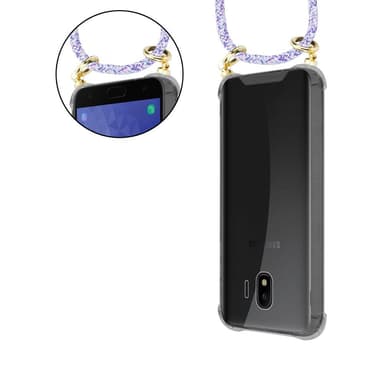Samsung Galaxy J4 2018 Skal Fodral Kedja (Lila)
