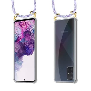 Samsung Galaxy A71 5G Skal Fodral Kedja (Lila)
