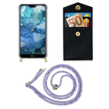 Nokia 7.1 Skal Fodral Kedja (Lila)
