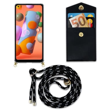 Samsung Galaxy A11 / M11 Skal Fodral Kedja (Svart)