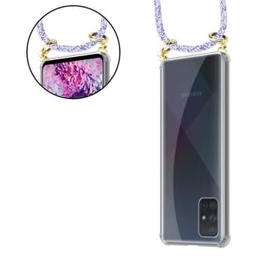 Samsung Galaxy A71 5G Skal Fodral Kedja (Lila)
