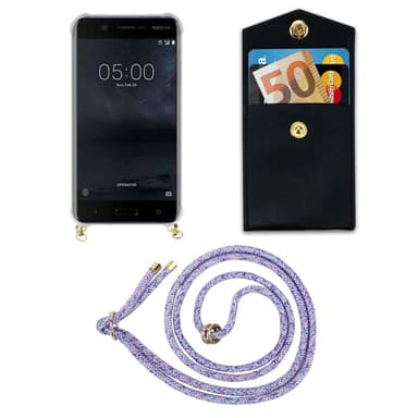 Nokia 3 2017 Skal Fodral Kedja (Lila)