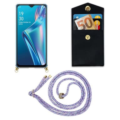 Oppo A12 Skal Fodral Kedja (Lila)