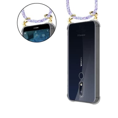 Nokia 7.1 Skal Fodral Kedja (Lila)
