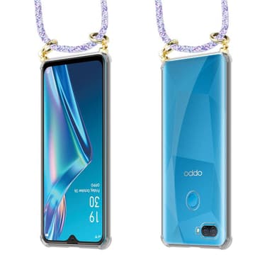 Oppo A12 Skal Fodral Kedja (Lila)