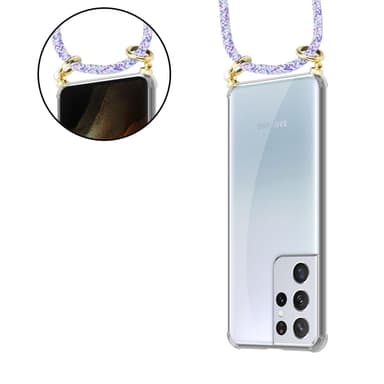 Samsung Galaxy S21 ULTRA Skal Fodral Kedja (Lila)