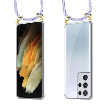 Samsung Galaxy S21 ULTRA Skal Fodral Kedja (Lila)