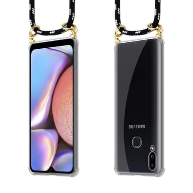 Samsung Galaxy A10s / M01s Skal Fodral Kedja (Svart)