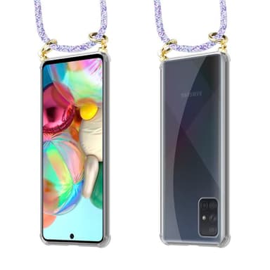 Samsung Galaxy A51 5G Skal Fodral Kedja (Lila)