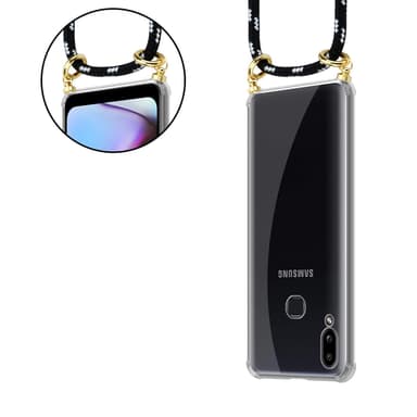 Samsung Galaxy A10s / M01s Skal Fodral Kedja (Svart)
