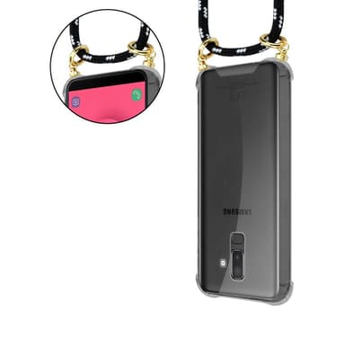 Samsung Galaxy J8 2018 Skal Fodral Kedja (Svart)