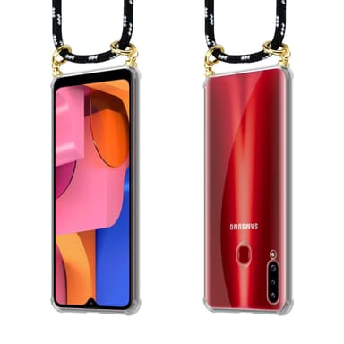 Samsung Galaxy A20s Skal Fodral Kedja (Svart)