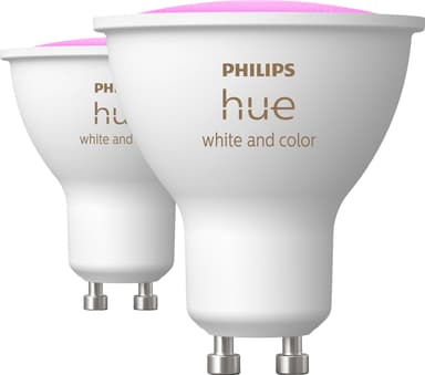 Philips Hue WAC glödlampa 4,2W GU10 ( 2 pack)