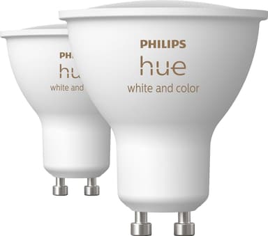 Philips Hue WAC glödlampa 4,2W GU10 ( 2 pack)