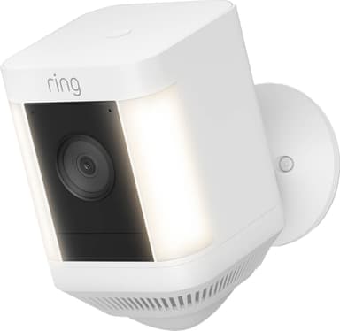 Ring Spotlight Cam Plus säkerhetskamera (vit/batteri)