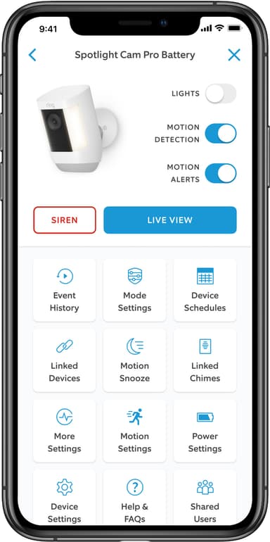 Ring Spotlight Cam Pro säkerhetskamera (vit/batteri)