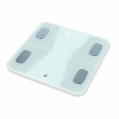 Nedis SmartLife Hälso Vågar | Bluetooth® | Ben / BMI / BMR / Fett / Muskler / Vatten / Vikt | 12 | Max last: 180 kg | Android™ / IOS | ABS / Glas | Vit