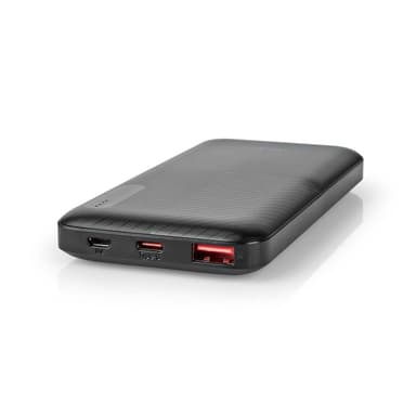 Nedis Powerbank | 10000 mAh | 1.5 / 2.0 / 3.0 A | Antal utgångar: 2 | Utgångsanslutning: 1x USB-A / 1x USB-Câ„¢ | Ingångsanslutning: 1x Micro USB / 1x USB-Câ„¢ | PD2.0 18W | Litium-polymer