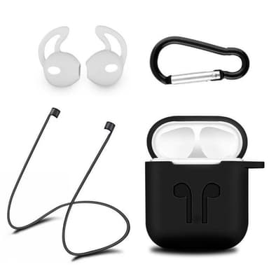 Silikon-kit till Airpods, Silikonfodral, Strap, Silikonsnäckor, Karbinhake, Svar