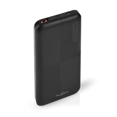 Nedis Powerbank | 10000 mAh | 1.5 / 2.0 / 3.0 A | Antal utgångar: 2 | Utgångsanslutning: 1x USB-A / 1x USB-Câ„¢ | Ingångsanslutning: 1x Micro USB / 1x USB-Câ„¢ | PD2.0 18W | Litium-polymer