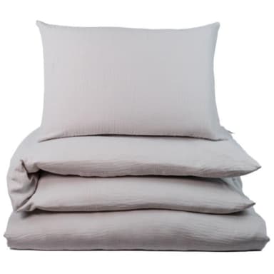 NG Baby Påslakan Säng Muslin Greige