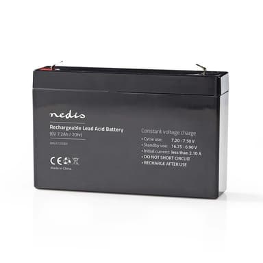 Nedis Uppladdningsbart blybatteri | Bly-syra | Uppladdningsbara | 6 V | 7200 mAh