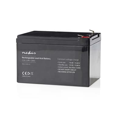 Nedis Uppladdningsbart blybatteri | Bly-syra | Uppladdningsbara | 12 V | 12000 mAh