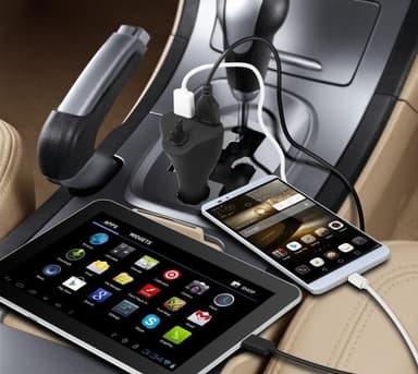 Technaxx Magnetisk bilhållare för smartphones & surfplattor + Billaddare (TE09)