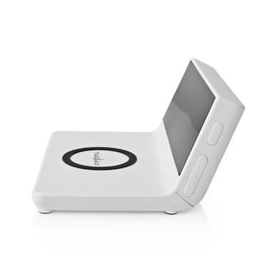 Nedis Trådlös laddare för Väckarklocka | Qi certifierad | 5 / 7.5 / 10 / 15 W | USB A-Hane | 2 Larmtider | Snooze-funktion