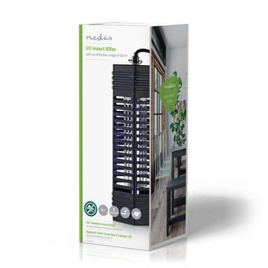 Nedis Mosquito Stop ljusfälla | 6 W | Lamptyp: F6T5/BL | Effektiv räckvidd: 50 m² | Svart