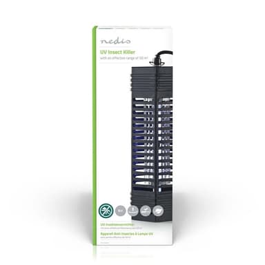 Nedis Mosquito Stop ljusfälla | 6 W | Lamptyp: F6T5/BL | Effektiv räckvidd: 50 m² | Svart