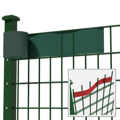 tectake PVC-skyddsfilm med fästklämmor - 70 m, grön